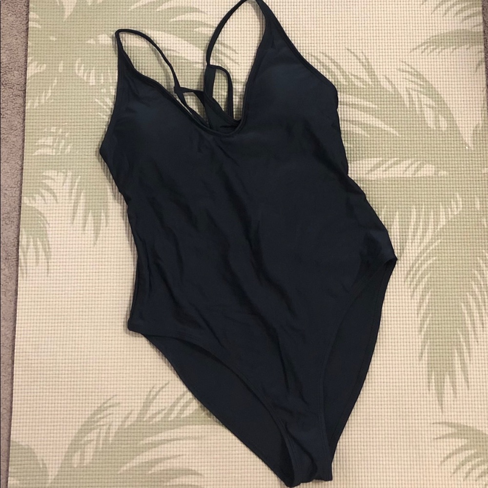 Black one piece swimsuit